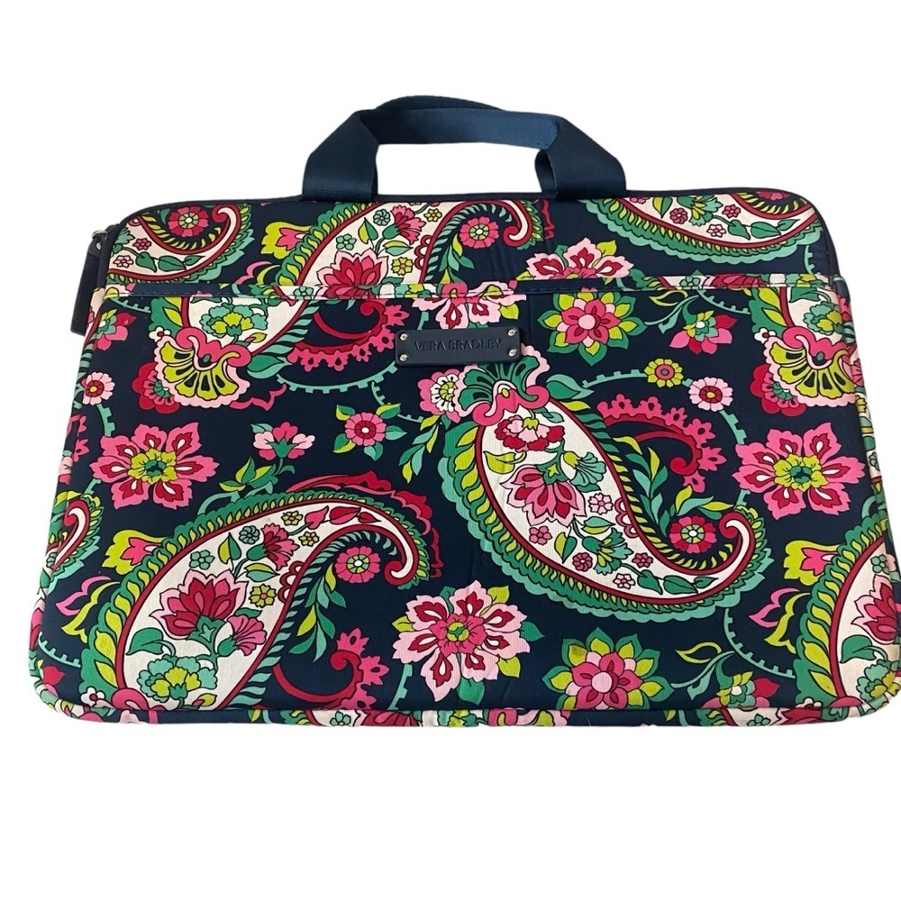 Vera Bradley Floral Paisley Laptop Bag - Pink, Green, Blue